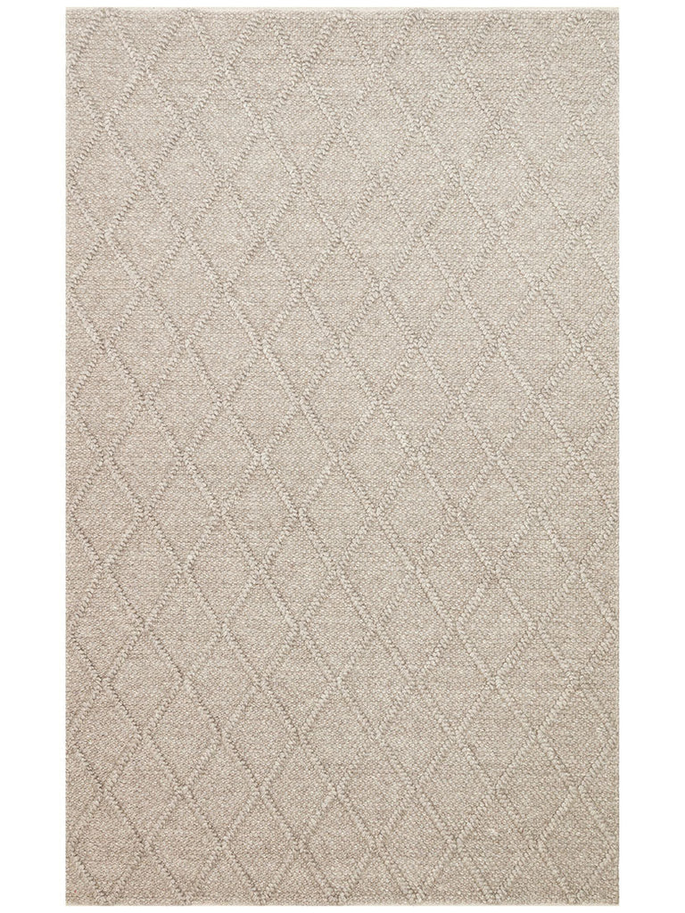 Woolstar 100% طبيعي كنزة مزخرفة لغرفة الجلوس والممر والمدخل، مصنوعة يدويًا من الصوف المنسوج، DIAMONDBRWN