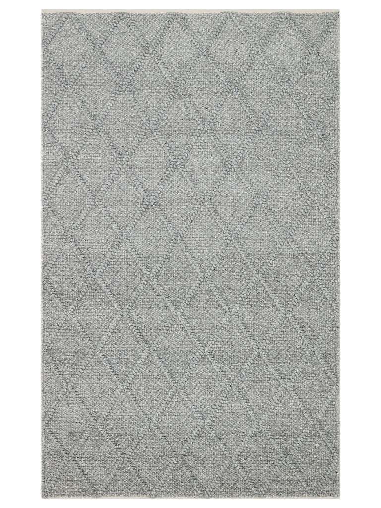 Woolstar 100% طبيعي كنزة مزخرفة لغرفة الجلوس والممر والمدخل، سجادة منسوجة يدوياً DIAMONDGREY