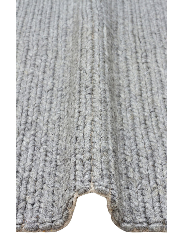 Woolstar %100 Naturel Kazak Desenli Salon Oturma Odası Koridor Antre El Dokuma Örgü Halı GREY - Carpetdocia