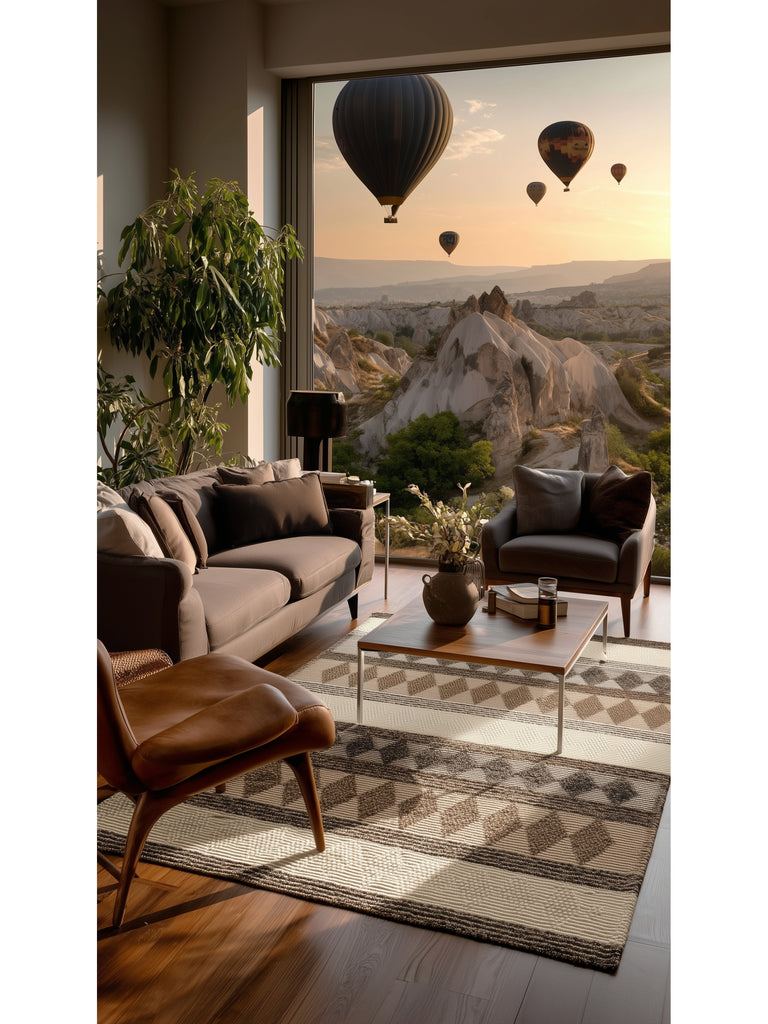 Woolstar 100% Natural Sweater Patterned Living Room Hallway Entrance Hand Woven Knitted Carpet JD 01 GREY