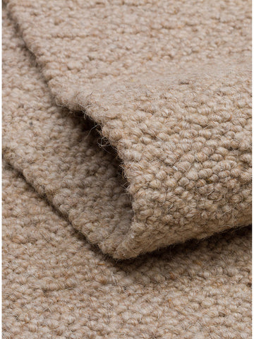 Agra Serie Woll-, Polyester- und Baumwollmischung handgeknüpfter Teppich BEIGE