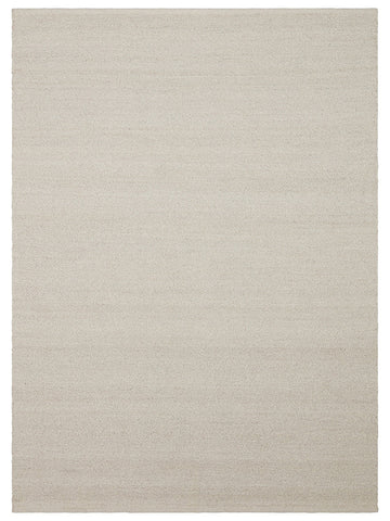 Agra Serie Woll-, Polyester- und Baumwollmischung handgeknüpfter Teppich IVORY