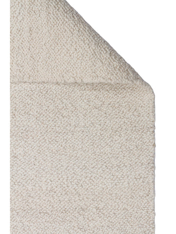 Agra Serie Woll-, Polyester- und Baumwollmischung handgeknüpfter Teppich IVORY