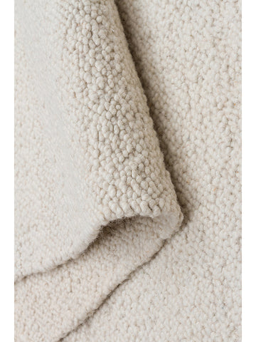 Agra Serie Woll-, Polyester- und Baumwollmischung handgeknüpfter Teppich IVORY