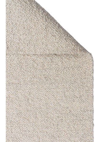 Agra Serie Woll-, Polyester- und Baumwollmischung handgeknüpfter Teppich SILVER