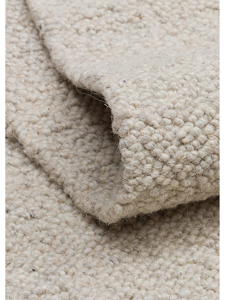 Agra Serie handgeknüpfter Teppich aus Wolle, Polyester und Baumwollmischung SILBER