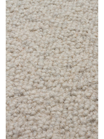 Agra Serie Woll-, Polyester- und Baumwollmischung handgeknüpfter Teppich SILVER