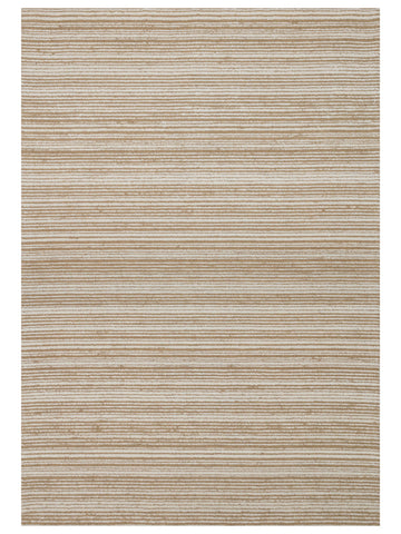 Barcelona Serie Woll- und Baumwollmischung handgeknüpfter Teppich BEIGE