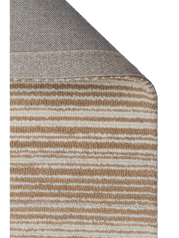 Barcelona Serie Woll- und Baumwollmischung handgeknüpfter Teppich BEIGE