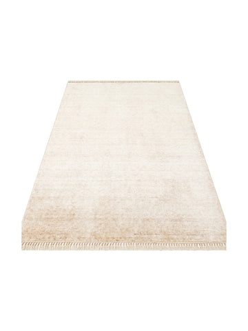 Brasilia El Emeğiyle Üretilen Modern Sade Şık TENCEL™ Özel Kara Tezgah Halısı PLAIN BEIGE - Carpetdocia