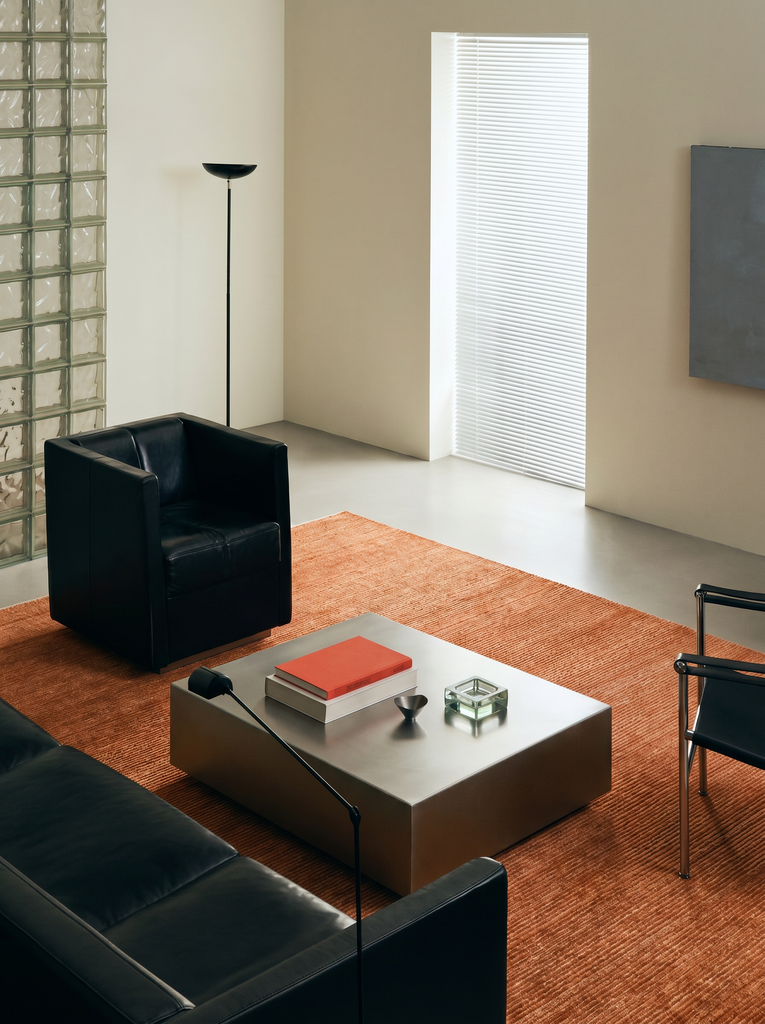 Brasilia Modern, schlicht und elegant handgefertigter TENCEL™ Spezial-Kara-Tezgah-Teppich PLAIN TERRACOTTA