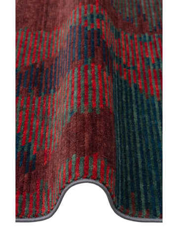 Burj Serisi %100 Naturel El Emeğiyle Üretilen TENCEL™ Kara Tezgah Halı 02 BERRY - Carpetdocia