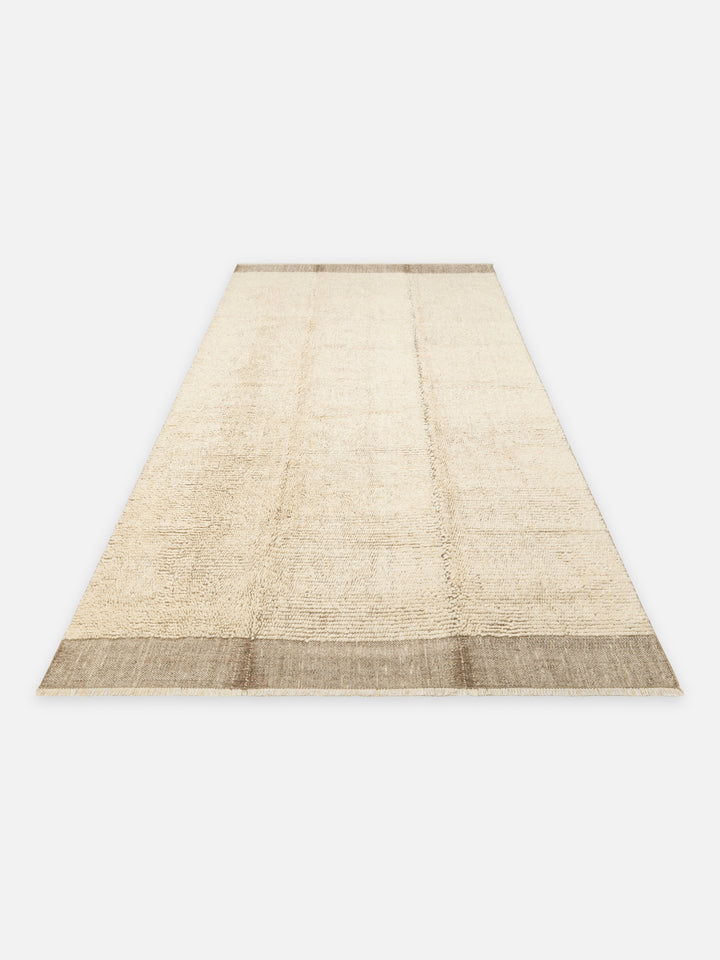 Casablanca %100 Yün El Emeği ile Üretilen Bukle Halı IVORY TAUPE açılı görünüm