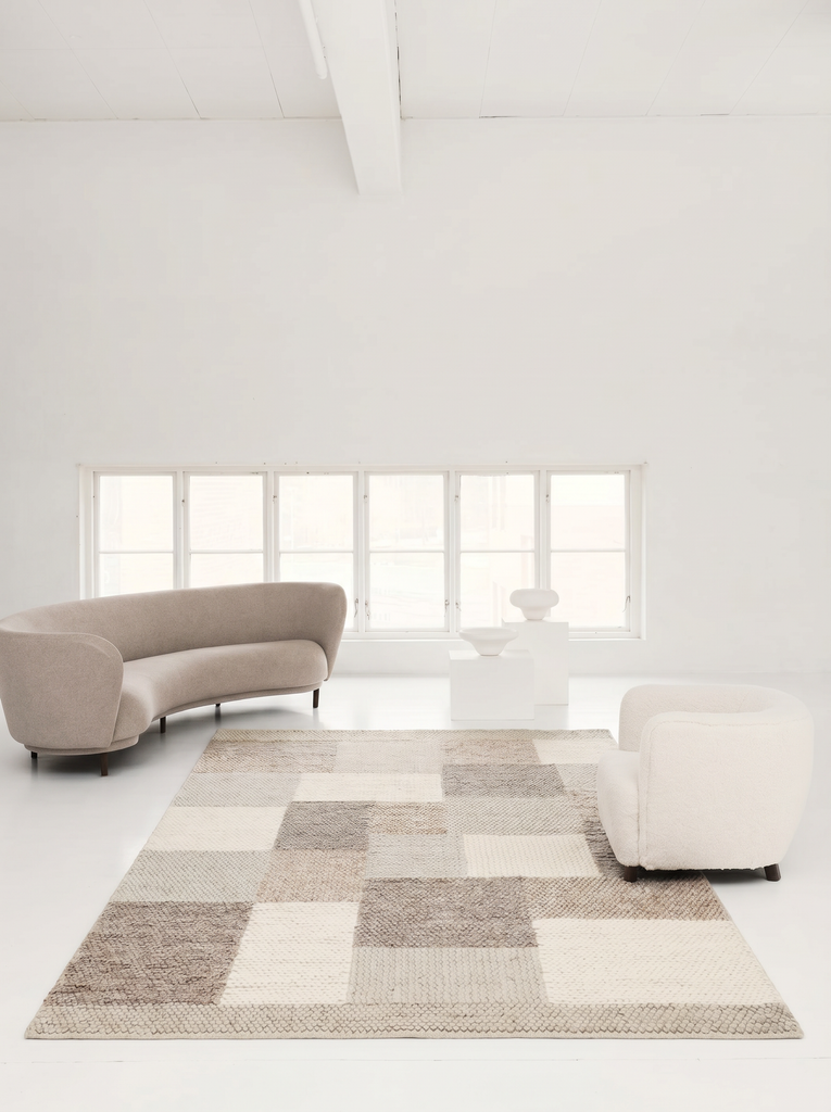 Woolstar Tappeto a mano intrecciato con motivo kazako 100% naturale per soggiorno, salotto, corridoio, ingresso CORBIN NAT