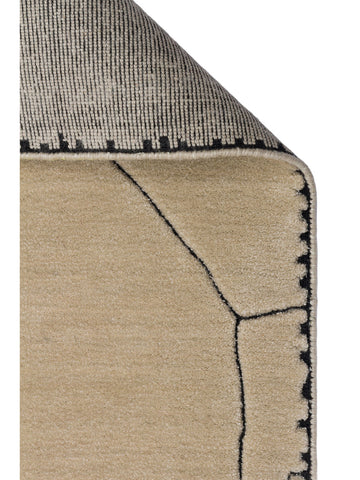 Dakar Serie Woll-, Rayon- und Polyester-Mischung handgeknüpfter Teppich BEIGE
