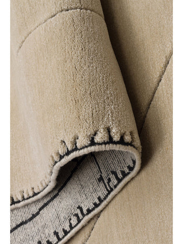 Dakar Serie Woll-, Rayon- und Polyester-Mischung handgeknüpfter Teppich BEIGE