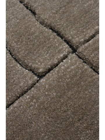 Dakar Serie Woll-, Rayon- und Polyester-Mischung handgeknüpfter Teppich GREY
