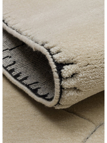 Dakar Serie Woll-, Rayon- und Polyester-Mischung handgeknüpfter Teppich IVORY