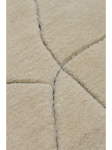Dakar Serie Woll-, Rayon- und Polyester-Mischung handgeknüpfter Teppich IVORY