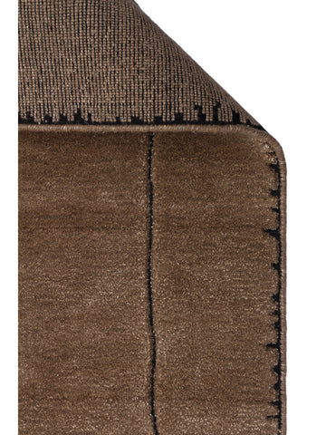 Dakar Serie Woll-, Rayon- und Polyester-Mischung handgeknüpfter Teppich TAUPE