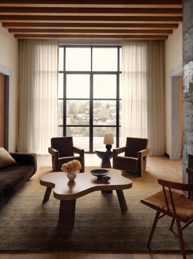 Donatella Serie 100 % Neuseelandwolle Handgeknüpfter Farbverlauf Teppich für Wohnzimmer ASH BROWN