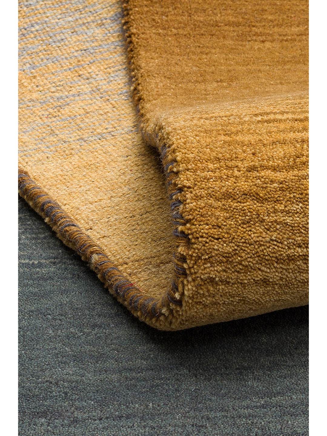 Donatella Serisi %100 Yeni Zelanda Yünü El Dokuma Gradyan Salon Oturma Odası Halı GOLD GREY - Carpetdocia