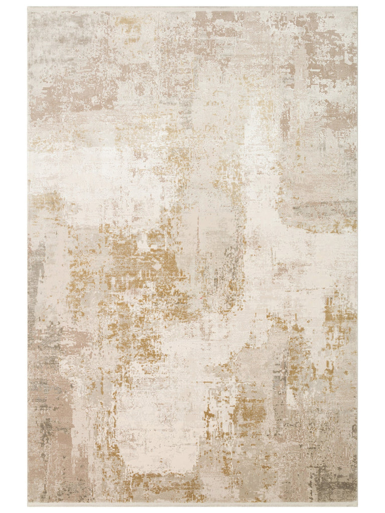 Elegant Tappeto Moderno di Alta Qualità, Tessitura Stretta, Speciale Lucentezza per Soggiorno, Salotto, Corridoio 34CREAMGOLDX