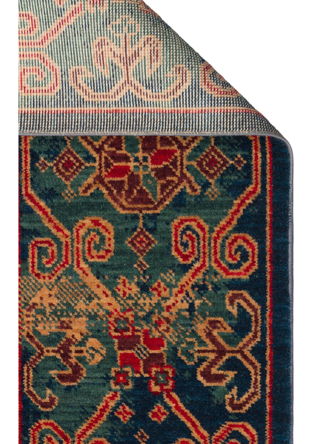 Göbeklitepe Serisi Anadolu Motiflerine Sahip %100 Yeni Zelanda Yünü ile Üretilen El Emeği Kara Tezgah Halı 01NAVRD - Carpetdocia