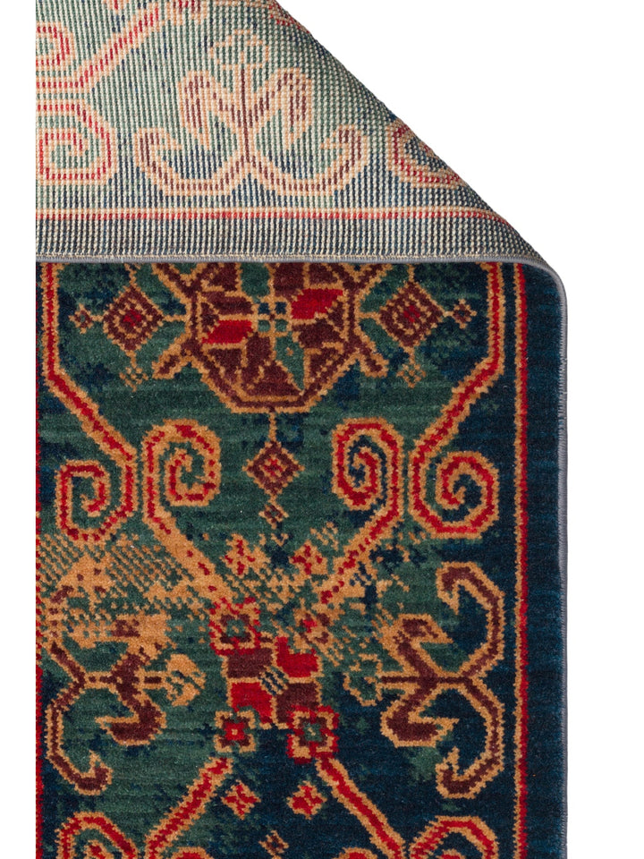 Göbeklitepe Serisi Anadolu Motiflerine Sahip %100 Yeni Zelanda Yünü ile Üretilen El Emeği Kara Tezgah Halı 01NAVRD - Carpetdocia