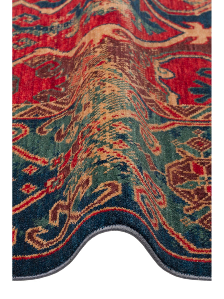 Göbeklitepe Serisi Anadolu Motiflerine Sahip %100 Yeni Zelanda Yünü ile Üretilen El Emeği Kara Tezgah Halı 01NAVRD - Carpetdocia