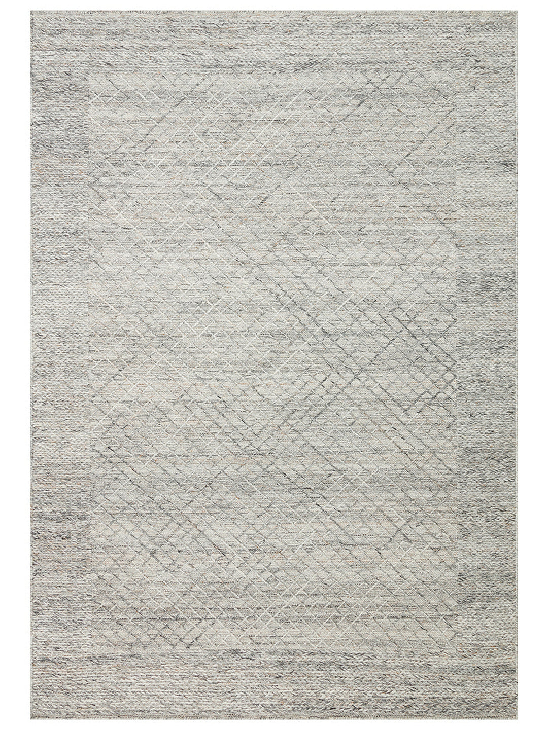 Herringbone Serisi El Dokuma Modern Etnik Salon Oturma Odası Yatak Odası Halı GREY - Carpetdocia