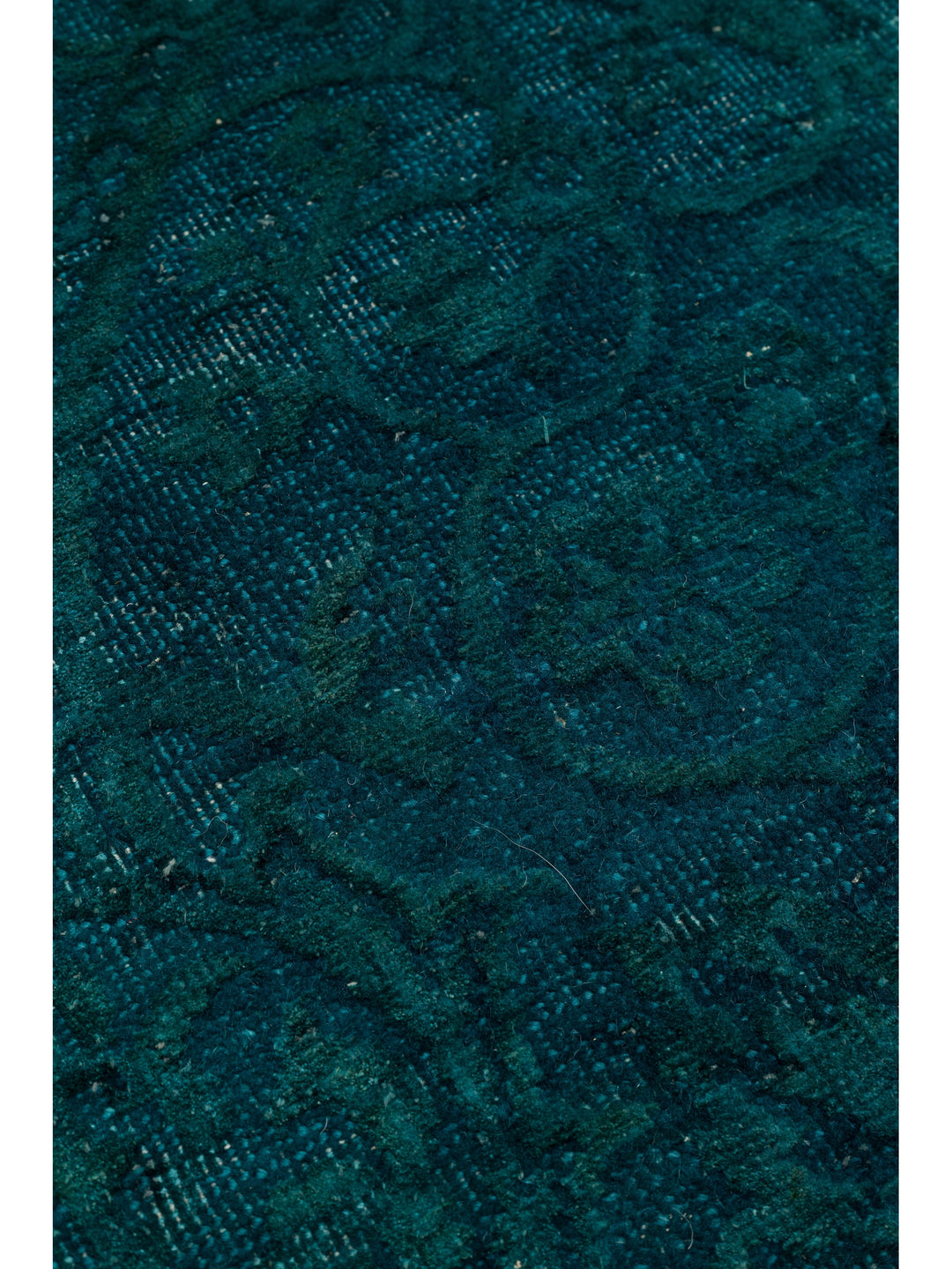 El dokuma Hindistan Jaipur halı Petrol Mavisi 197x297 cm doku yakın çekim detay