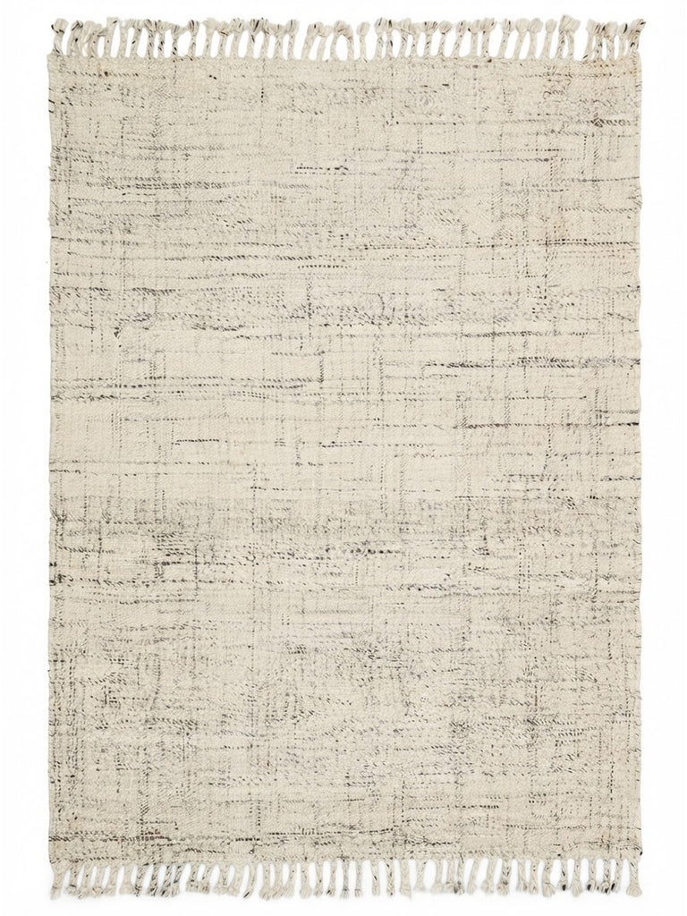Hitit Serie 100% natürliche Wolle und Jute handgewebter traditioneller Wohnzimmer Sitzbereich Schlafzimmer Teppich WHITE