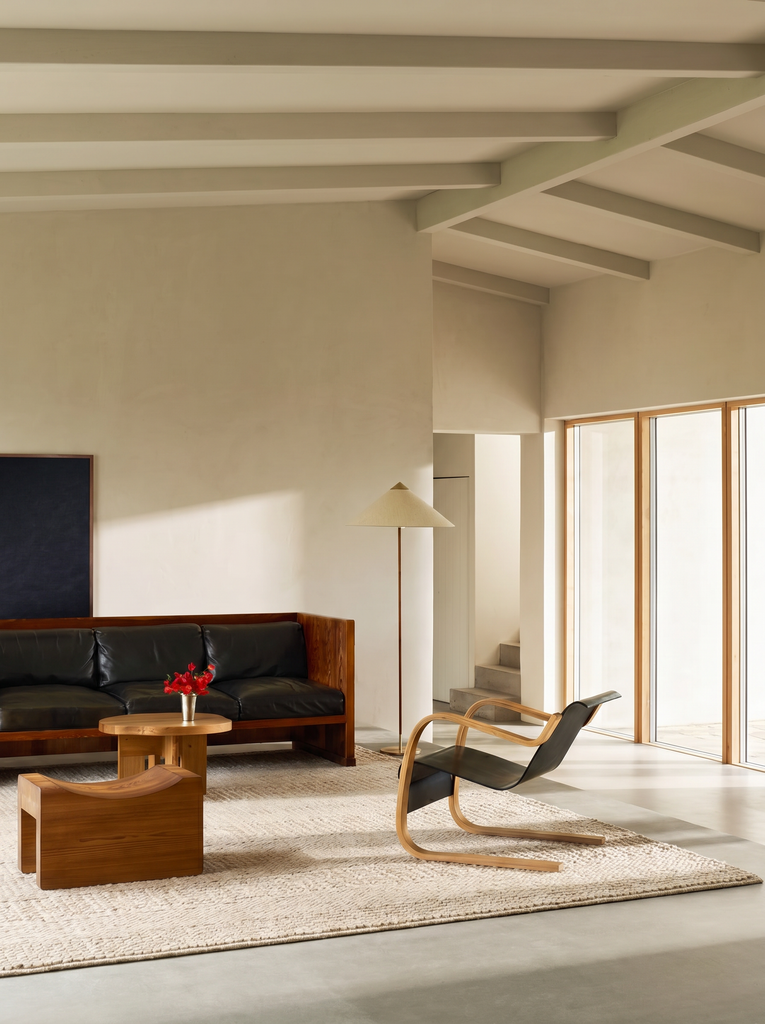 Woolstar Tappeto a mano intrecciato con motivo kazako 100% naturale per soggiorno, salotto, corridoio, ingresso J352 BEIGE