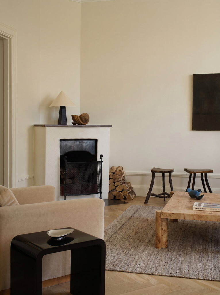 Tapis tissé à la main en mélange de laine, polyester et coton série Jakarta DARK STONE
