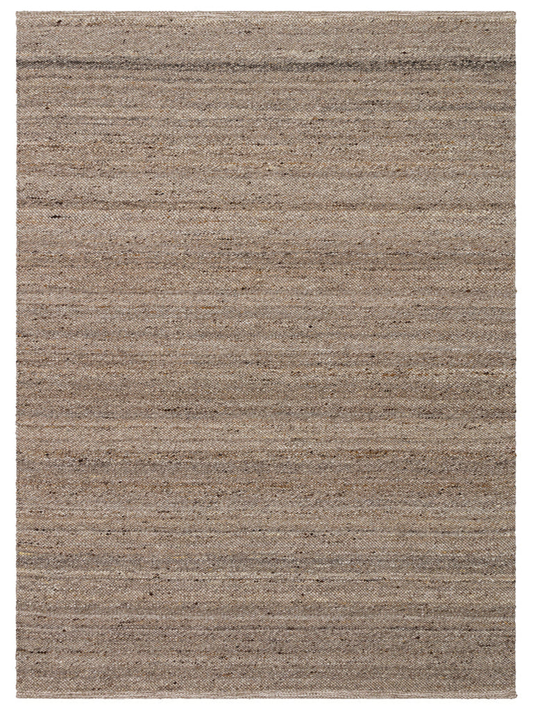 Jakarta Series Wool Polyester and Cotton Blend Handwoven Rug DARK STONE
