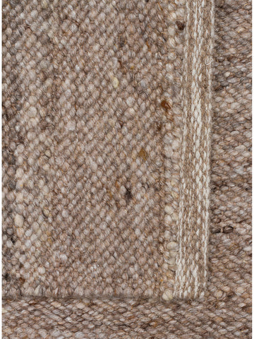 Jakarta Series Wool Polyester and Cotton Blend Handwoven Rug DARK STONE