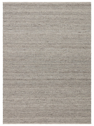Tapis tissé à la main en mélange de laine, polyester et coton série Jakarta SILVER