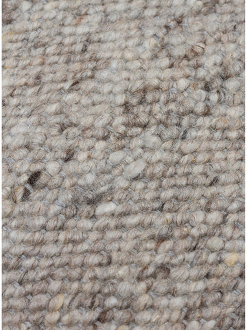 Tapis tissé à la main en mélange de laine, polyester et coton série Jakarta SILVER