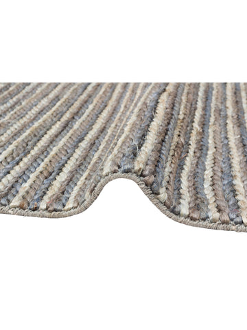 Knit Jüt Farklı Örgü Dokusuna Sahip El Dokuma Naturel Jüt Hasır Halı 1512 NAVY MULTY XW - Carpetdocia