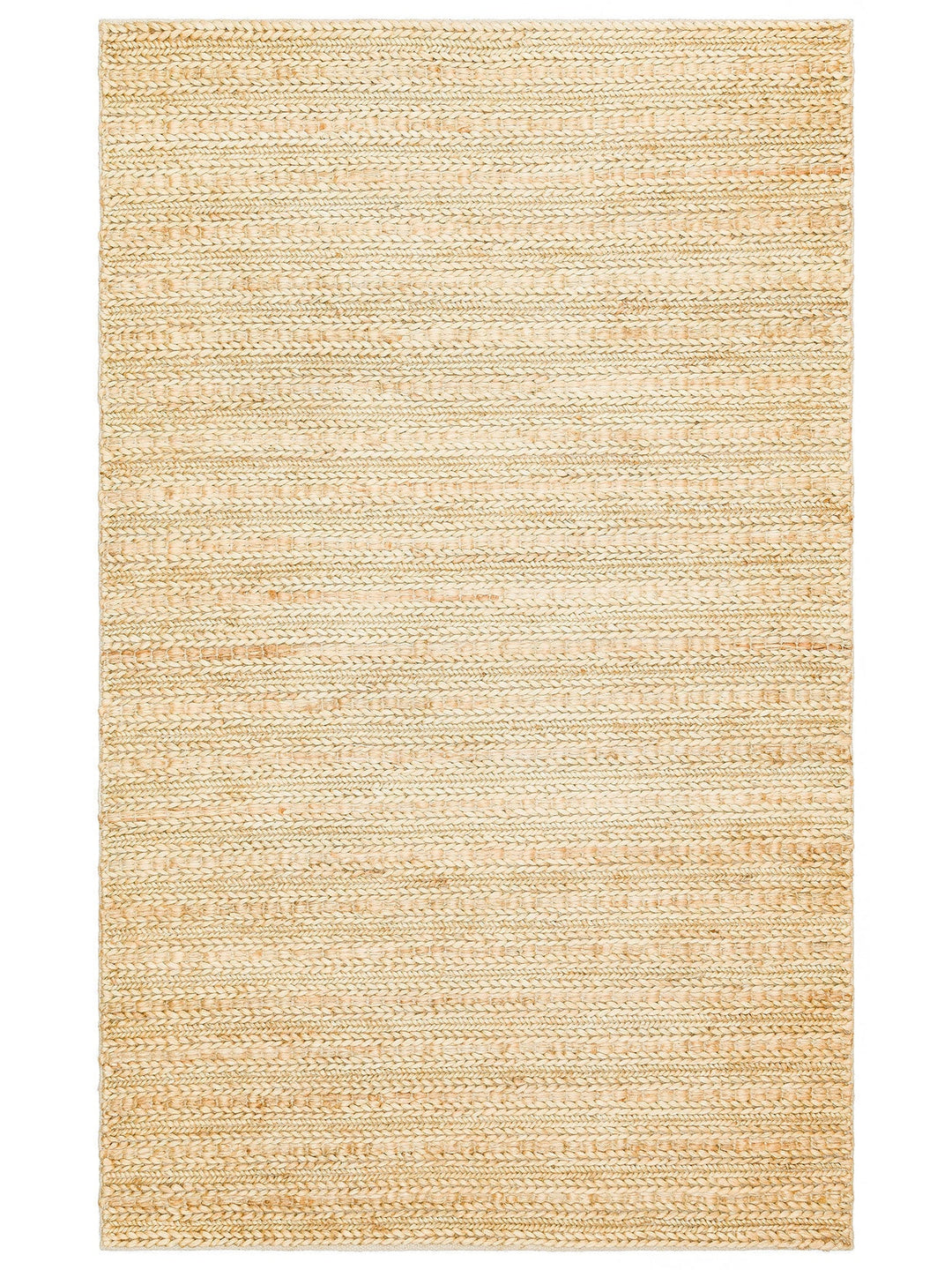 Knit Jüt Farklı Örgü Dokusuna Sahip El Dokuma Naturel Jüt Hasır Halı TRIPLE CREAM XW - Carpetdocia