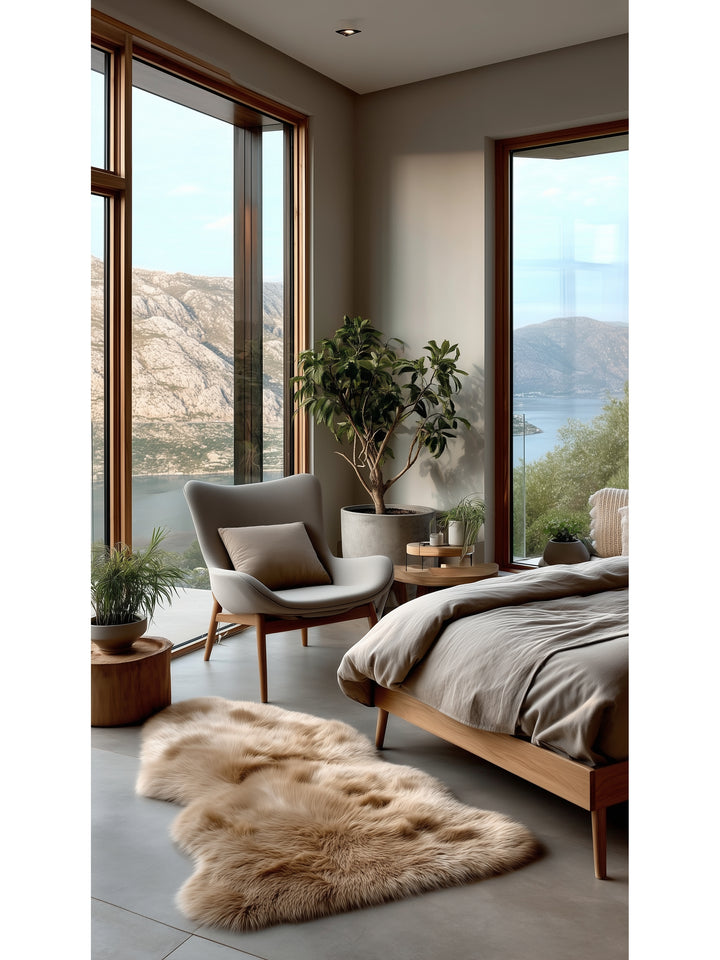 Lambskin Naturel Kuzu Postu POST SINGLE CAMEL - Carpetdocia