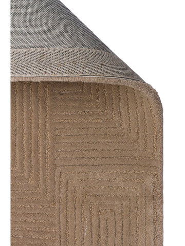 Milano Serie Woll- und Baumwollmischung handgeknüpfter Teppich BEIGE