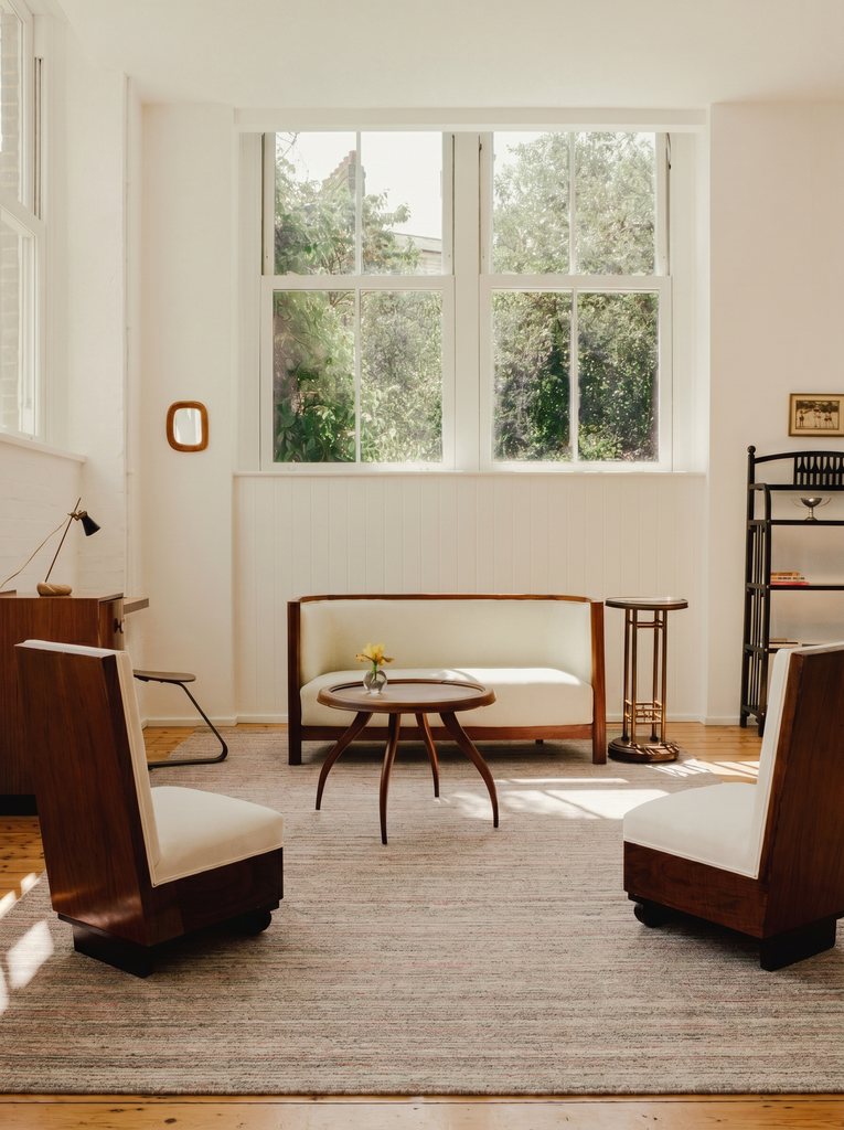 Helsinki Serie Tappeto moderno scandinavo intrecciato a mano in lana e viscosa 100% naturale per soggiorno, salotto ROSE