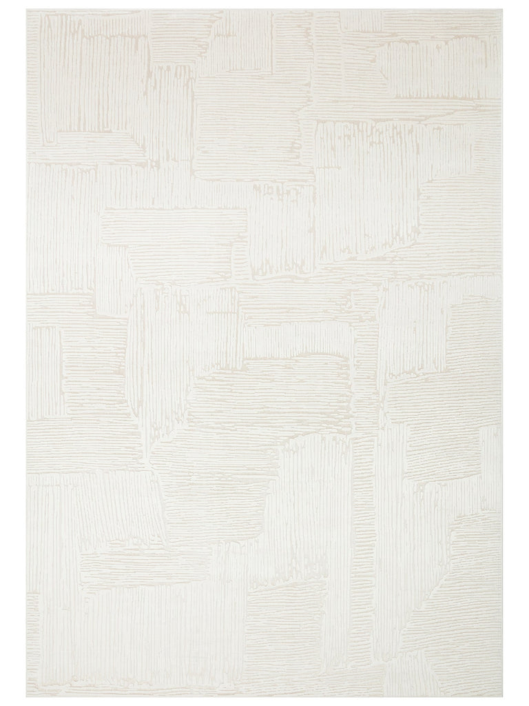 Mallorca Serisi Yumuşak Dokulu Sık Dokuma Şık Halı BEIGE WHITE