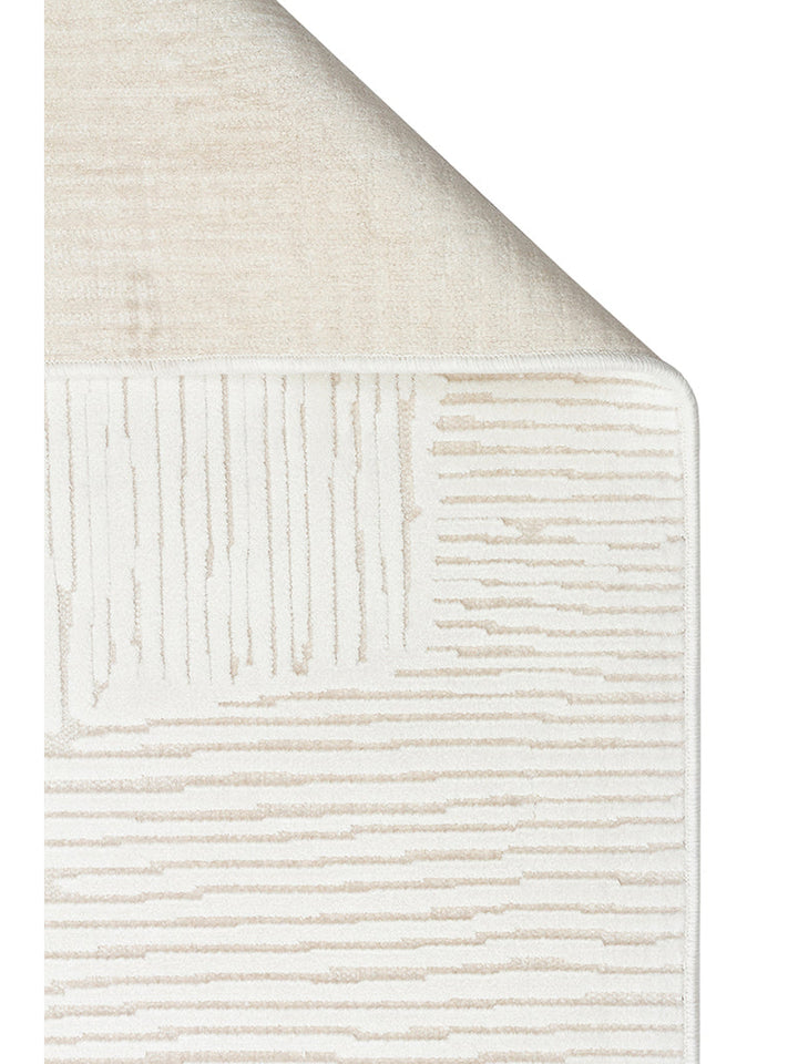 Mallorca Serisi Yumuşak Dokulu Sık Dokuma Şık Halı BEIGE WHITE