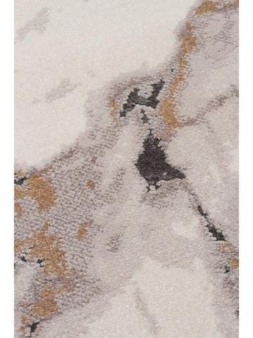 Tapis de Salon Moderne Monza Art 12 CREAM GREY à Motif Géométrique, Haute Qualité, Tissage Serré et Brillant