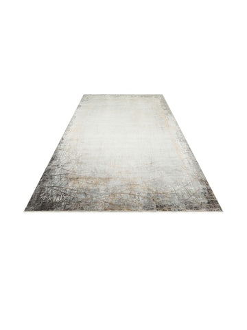 Mumbai Serisi Klasik Desenli Yüksek Kalite Sık Dokuma Parlak Salon Halısı 09 GREY GOLD - Carpetdocia