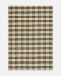 Kilim Oasis in lana 100% realizzato a mano OLIVE CHECK
