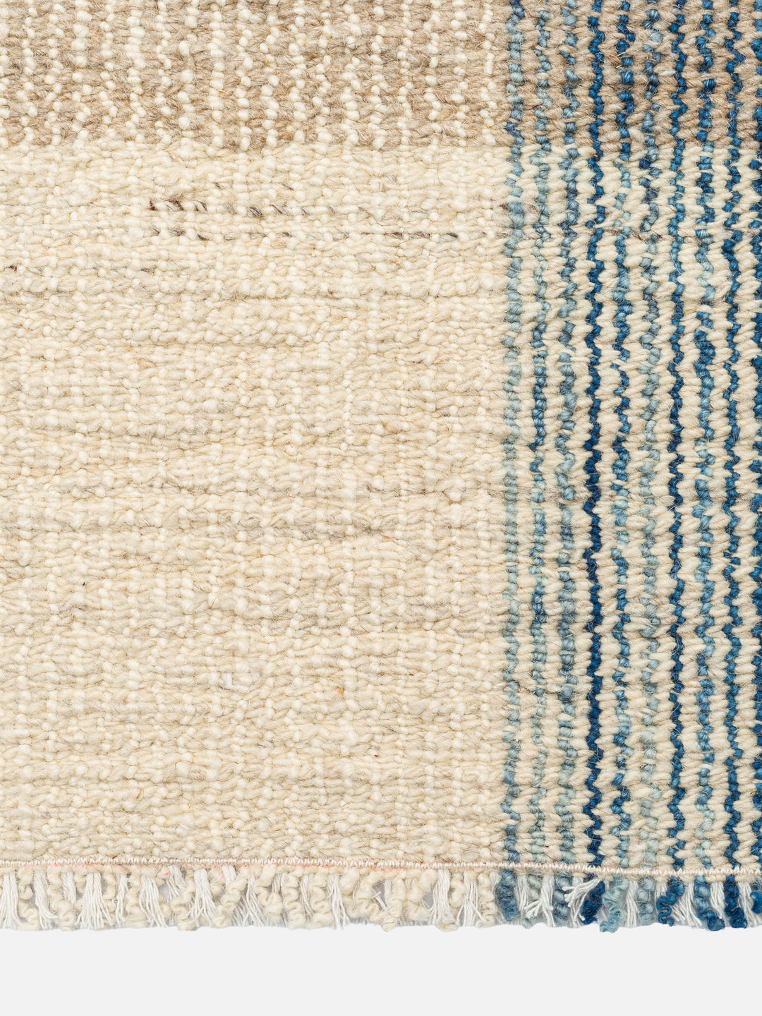 Oasis %100 Yün El Emeği ile Üretilen Kilim SAND saçak detayı